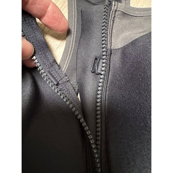 Under Armour Womens High CrossBack Support Zip Front Sports Bra 44DDD Black #1 P - Picture 7 of 8